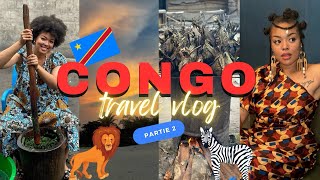 VLOG KINSHASA partie2  INVESTIR AU CONGO  🤔🧐SAFARI PARC DE LA NSELE FOOD amp CO 🥳🇨🇩😍🌍 [upl. by Seagraves]