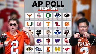 REACTING TO THE NEW COLLEGE FOOTBALL RANKINGS [upl. by Allenaj]