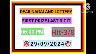 Nagaland State Lottery Sambad 290924 First Prize Last Digit Number Lottery Target Number [upl. by Nahshunn]