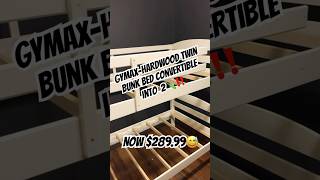 Gymax Wood Hardwood kids Twin Bunk Beds Convertible into 2 hardwork assembly unboxing [upl. by Romo]