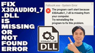 How To Fix X3DAudio17Dll is Missing or Not Found Error Solution [upl. by Irama]