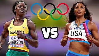 Gabby Thomas vs Shericka Jackson 200m Showdown  Paris Olympics 2024 [upl. by Etiam]