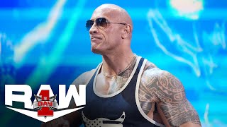 The Rock makes stunning return to whip Jinder Mahal’s Candy A Raw Day 1 highlights Jan 1 2024 [upl. by Nabi]