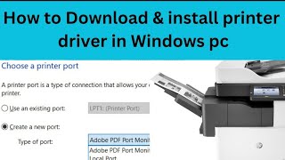 How to Download amp Install the printer Driver in windows PC [upl. by Ekeiram]