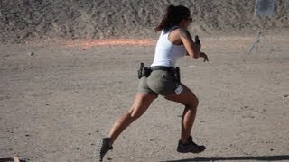 Michelle Viscusi Shooting Spring Steel With Her Glock 34 9mm [upl. by Edie]