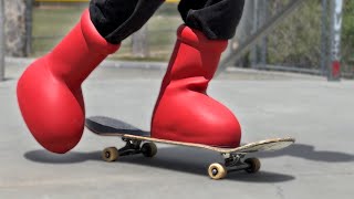 Can you SKATE the MSCHF BIG RED BOOT [upl. by Coshow753]