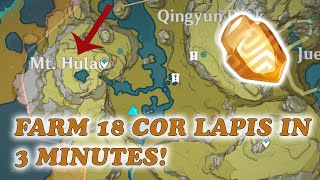 THE BEST SPOT TO FARM COR LAPIS ZHONGLI ASCENSION MATERIAL  GENSHIN IMPACT [upl. by Nihi]