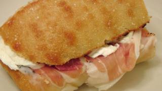 Prosciutto and Mozzarella Sandwich  My Favorite  By Laura Vitale  Laura in the Kitchen Ep 158 [upl. by Yevre296]