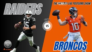 Raiders GET DEMOLISHED by Broncos in Denver The BetUS Postgame Show [upl. by Ecnatsnoc]