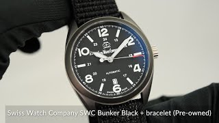 Swiss Watch Company SWC Bunker Black  bracelet Preowned [upl. by Ratha207]