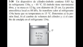 Ejercicio 330  CilindroEmbolo  Termodinámica 8ed Cengel [upl. by Otaner]