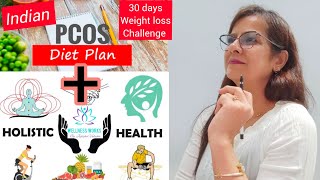 30 days challenge diet plan for weight loss pcos diet plan [upl. by Ilan]