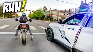 COPS VS BIKERS  MOTORCYCLE POLICE CHASE  ANGRY amp COOL COPS 2024 [upl. by Addia]