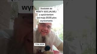 Dodatek do RENTY SOCJALNEJ z opóznieniem od maja 2025 plus wyrównanie [upl. by Baiss964]