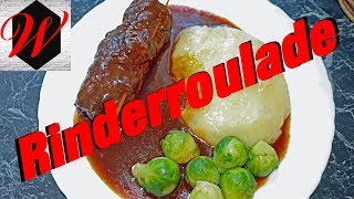 Rinderrouladen in Rotweinsauce mit Rosenkohl Rezept und Anleitung einfach kochen mit Spaß [upl. by Ennovehs652]