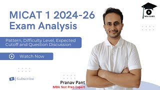 MICAT 1 202426 Detailed Exam Analysis  Pattern Difficulty Cutoff and Question Discussion [upl. by Croydon53]