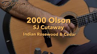 Dream Guitars  2000 Olson SJ Cutaway Indian Rosewood amp Cedar acousticguitars guitardemo [upl. by Fay]