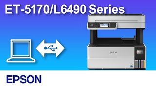 How to Connect a Printer and a Personal Computer Using USB Cable Epson ET5170L6490 SeriesNPD6615 [upl. by Cleodell76]