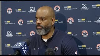 Media Availability Wes Unseld Jr Kyle Kuzma and Delon Wright  110823 [upl. by Aicinoid]