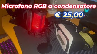 FIFINE Microfono da Gaming RGB Condensatore da Tavolo per Streaming Podcast Recensione [upl. by Mischa]