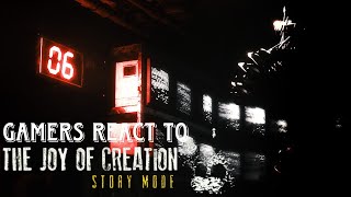 Gamers react to their first basement jumpscare  The Joy Of Creation Story Mode [upl. by Hsejar248]