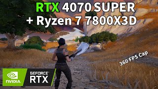 RTX 4070 Super  Ryzen 7 7800X3D  Fortnite Performance mode  360 FPS CAP  1440P  High Kill Solo [upl. by Erina]