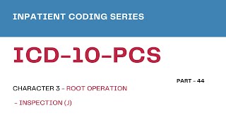 Inpatient Coding Training Series ICD10PCS Part 44 Character 3 Root OperationsGroup 7 Inspection [upl. by Rep]