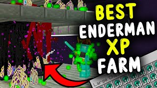 The BEST ENDERMAN XP Farm In Minecraft Bedrock 121 [upl. by Smitty]