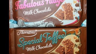 Thorntons Milk Chocolate Fabulous Fudge and Special Toffee Candy Bar Review [upl. by Ainsworth]