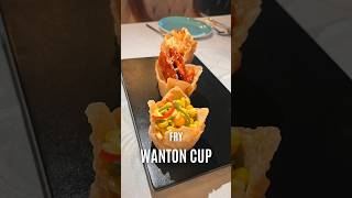 Fry wanton cup  food youtubeshort ytshorts youtubeshorts cooking recipe japanesedish wanton [upl. by Irim]