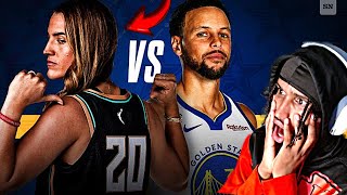 Shes Actually TUFF Stephen Curry vs Sabrina Ionescu Full 3Point Challenge  stephencurry nba [upl. by Nauqaj530]