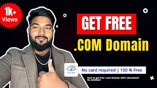 How to get Free com domain name 2024  Get Free Domain For Website  Free Domain and hosting Hindi [upl. by Siana]