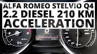 Alfa Romeo Stelvio Q4 22 Diesel 210 hp AT  acceleration 0100 kmh [upl. by Cheatham]