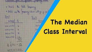 How to work out the median class interval from a grouped frequency table [upl. by Anilesor]