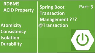 Spring boot Transaction Management ACID Property RDBMS Transaction Part 3 Hindi [upl. by Yecaj]