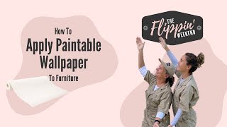 How To  Apply Paintable Wallpaper to Furniture [upl. by Enihpled378]