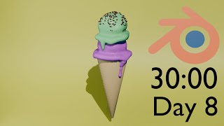 Speed modeling an icecream cone in Blender [upl. by Mayram]