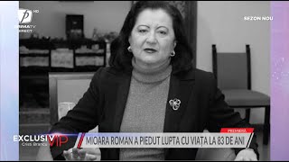 Mioara Roman a murit Ce declara Catinca fiica ei cu doar câteva ore înainte de deces [upl. by Enilasor549]