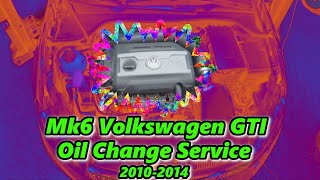 How to do an Oil Change Service  Mk6 Volkswagen GTI 20102014 [upl. by Annavoig]