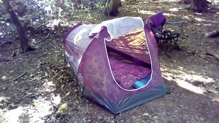 MFH Tunnel Tent quotHochsteinquot 2 man Wild camp test [upl. by Drofwarc]