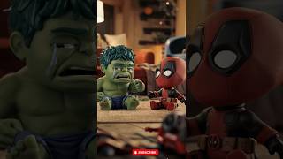 Sad Little Deadpool and Little Stepbrother Hulk animation marvel avengers hulk spiderman [upl. by Krug]