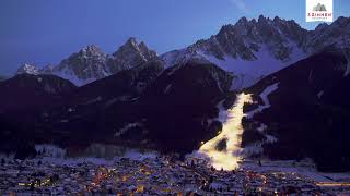 Nightskiing at 3 Zinnen Dolomites [upl. by Oelak]