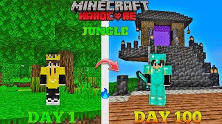 I SURVIVED 100 DAYS IN MINECRAFT JUNGLE ONLY WORLD 🤯 [upl. by Ecela279]