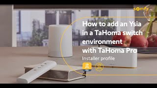 How to add a Somfy remote in a TaHoma switch environment w TaHoma pro w bindingInstaller profile [upl. by Aralomo817]