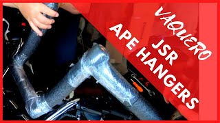 VAQUERO JSR APE HANGERS amp KURYAKYN GRIPS INSTALL [upl. by Riamu962]