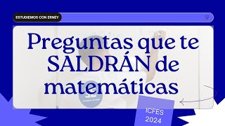 ✅ Preguntas FILTRADAS del ICFES 2024  Matemáticas [upl. by Htbazile]