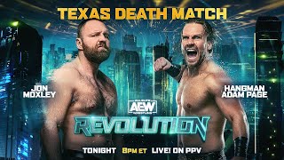 Hangman Adam Page vs Jon Moxley AEW Revolution 2023 Highlights [upl. by Dyanne]