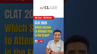 Order of attempting the different sections in CLAT Exam clat2025 clatpreparation shorts [upl. by Rozanna]