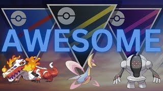 Ultra League Skeledirge Cresselia Registeel team is AWESOME in PokemonGo [upl. by Nailimixam]