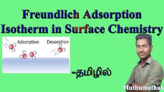 Freundlich adsorption isotherm in Surface chemistry in Tamil [upl. by Anuahsed]